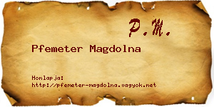 Pfemeter Magdolna névjegykártya